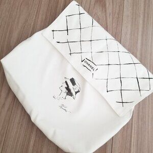 Chanel Karl Lagerfeld Sketch Classic Flap Micro Fiber Dust Bag 13.5"x9.5"x3.75"